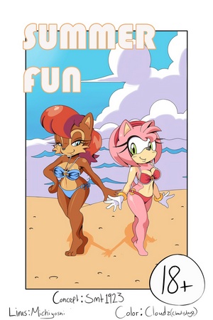 Summer Fun Sonic the Hedgehog, Sonia, Amy Rose Cloudydayz