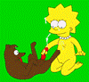 Santa's little helper fucking Lisa and Marge Simpson Image 8