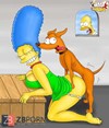 Santa's little helper fucking Lisa and Marge Simpson Image 11